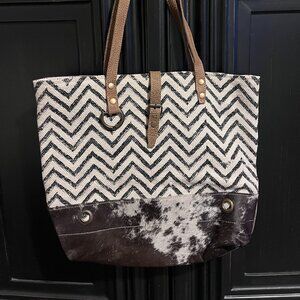 Myra Cowhide Tote Purse